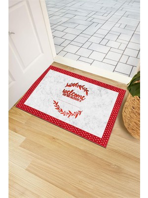 Monnhein Kırmızı Karşılama Kapı Önü Paspası