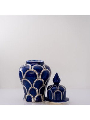 Kobalt Renkli Çini Şah Küp