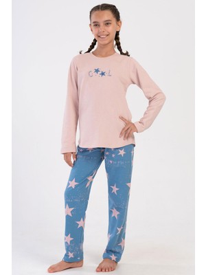 Kız Çocuk Uzun Kol 2 İplik Pembe Pijama Takım C4T3N1O304
