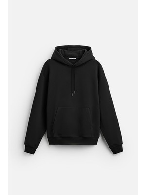 Kanguru Cepli Oversize Kalıp Unisex Düz Hoodie
