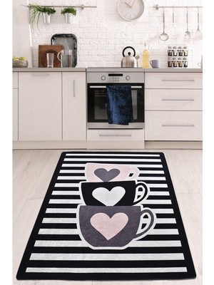 Chilai Home Cups Heart Dijital Halı 100 x 300 cm Djt