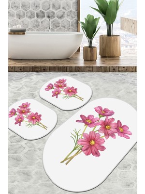 Chilai Home Sitivo Beyaz Banyo Halısı Djt 3 Lü Set