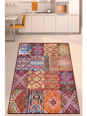 Chilai Home Eclectic Mutfak Halısı Djt Makinede Yıkanabilir Kaymaz Tabanlı Mutfak Halısı 80 x 150