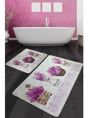 Chilai Home Giardino Di Lavanda Banyo Halısı Djt 2 Li Set