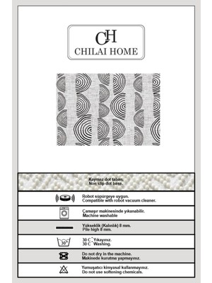 Chilai Home Buckle Grey Dekoratif Halı Djt Dikdörtgen 80 x 200