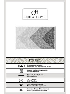 Chilai Home Javole Ekru Dekoratif Halı Djt Dikdörtgen 60 x 100