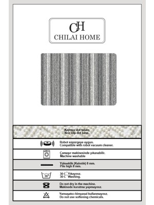 Chilai Home Slide Dark Dekoratif Halı Djt Dikdörtgen 60 x 100