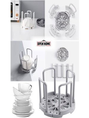 Open Home Concept Tabak Bardak Kase Standı Bulaşık Kurutma Tutucu Mutfak Düzenleyici Organizatör