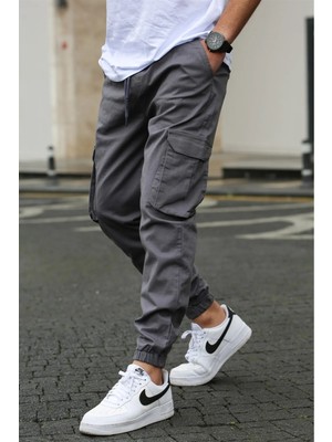 Serazat Erkek Kargo Pantolon Lastikli Paça Cüzdan Cepli Joger Pantolon