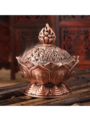 Zhuning Shop 1 Bronz Tarzı Lotus Çiçeği Tütsü Brülör Budizm Buda Tutucu Pirinç Mini Buhurdan Tütsü Metal El Sanatları Ev Dekorasyonu (Yurt Dışından)