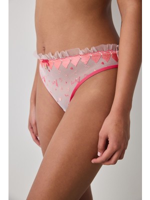 Lotus Broderie Pembe Slip Külot