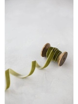 Haki Kadife Kurdele 1cm  5m