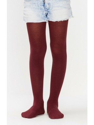 Kız Çocuk Pretty Extra Cotton Bordo Külotlu Çorap