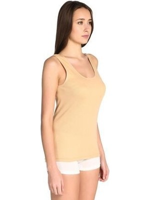 Kadın Bej  Geniş Askılı  Atlet 6'lı Paket