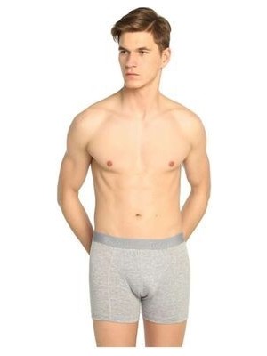 Tutku Erkekler İçin Gri Elastan Lıkralı Pamuklu 5'li Paket Boxer M Beden Nefes Alabilir Özellikte
