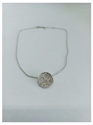 Yuvarlak Zirkon Taşlı Kolye
