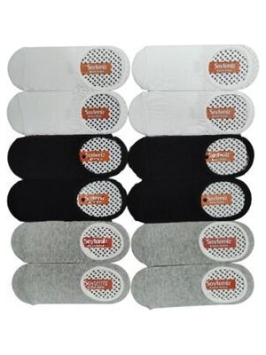 Soytemiz Kadın Babet Çorabı 4 Renk Düz Desen 12 Çift Polyester Malzeme Özellikleri ile Rahat Kullanım
