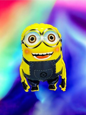 VibeHome Minion Tasarımlı Folyo Balon - Doğum Günü Parti ve Eğlenceli Etkinlikler Için