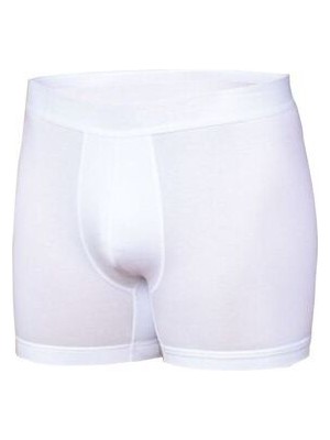 Beyaz Elastan Lıkralı Pamuklu 5'li Paket Boxer 0114( Sbvg 0114)