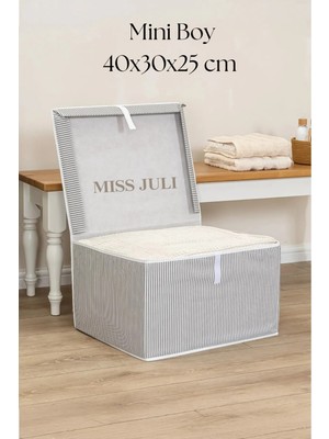 Miss Juli 1 Adet Çok Amaçlı Kapaklı Kutu Hurç Mini Boy 40*30*25  cm