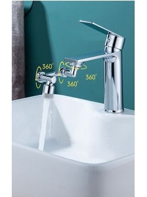 ARÇE  Hareketli Musluk Başlığı | 1080 Derece Dönen Musluk Başlığı | Dönebilen Musluk Başlığı | Musluk Ucu