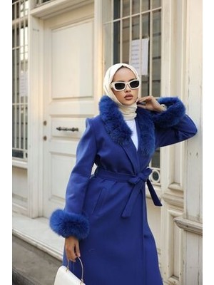 Yeni Sezon Şık Saks Mavi Kaban 36-44 Beden Yerli Üretim