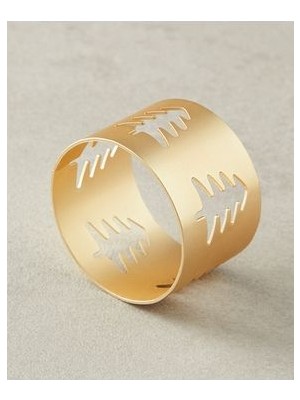 Casamere Metal 4'lü Peçete Halkası Gold