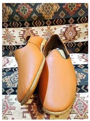 Yemeni Çarık Osmanlı Yemeni Dünyası  Düz Model Deri Yemeni