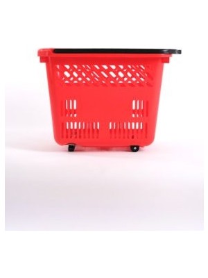 Tekerlekli Market Sepeti (Tekerlekli Alışveriş Sepeti) 54 L Kırmızı