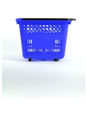 Tekerlekli Market Sepeti (Tekerlekli Alışveriş Sepeti) 54 L Mavi