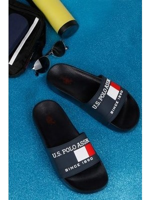 U.S. Polo Assn. U.s.polo Assn. Erkek Günlük Terlik Siyah Suni Deri Konforlu Tasarım 3m Nico 3fx