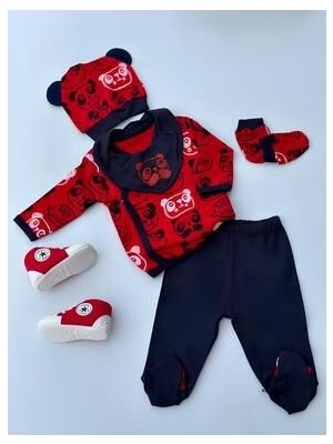 Panda Baskılı 5'li Hastane Çıkış Seti