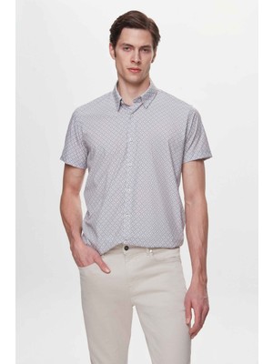 Twn Slim Fit Taş Baskılı Easy Iron Gömlek 4EC02AD042802