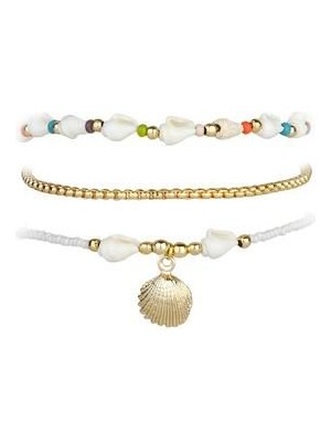 Deniz Kabuğu Dizi Üçlü Halhal