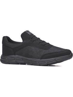 Lepons Büyük Numara 48-50 Siyah Nubuk Cilt Mevsimlik Comfort Sneaker