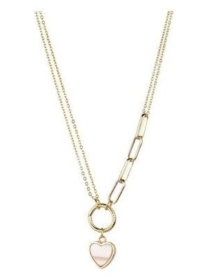 Kalp Detay Çoklu Zincir Kolye