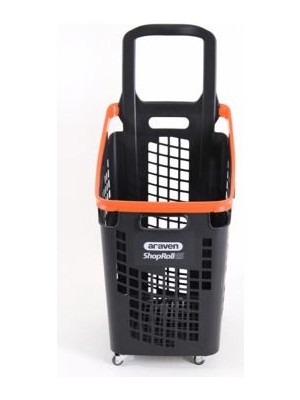 Tekerlekli Market Sepeti (Tekerlekli Alışveriş Sepeti) 65 L Turuncu