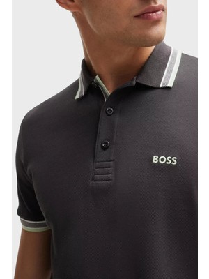 Boss Polo Yaka Pamuklu Regular Fit Düğmeli Polo Yaka T Shirt Erkek Polo Yaka T Shirt 50469055 016