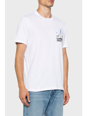 Paul & Shark % 100 Pamuk Regular Fit Bisiklet Yaka Logolu T Shirt Erkek T Shirt 24411064 010