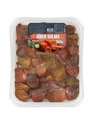 Mezzet El Yapımı Geleneksel Kuru Biber Dolması 2 kg - Koruyucusuz Vegan Hazır Yemek