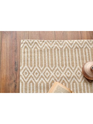 Eko Halı Eko Brooklyn Hasır Görünümlü Kaymaz Renkli Dokuma Modern Kilim BRK10