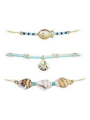 Balık Detay Üçlü Kombin Halhal