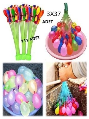 111 Adet Su Balonu ve Su Balon Sihirbazı Doldurma Aparatı Parti Malzemesi