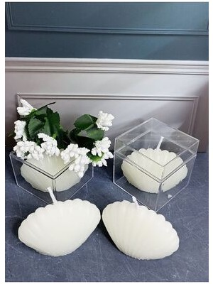15 Adet Mika Kutulu Istiridye Hediyelik Mum 8506