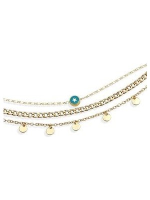 Üçlü Kombin Yıldız Detay Zincir Halhal