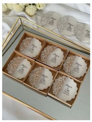 20 Adet Gümüş Işıltılı Papatya Magnet