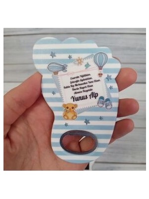 Onura Tasarlat 20 Adet Ayak Açacak Magnet Mavi Uçan Balon Temalı
