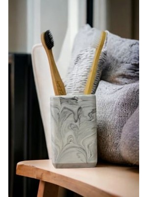 Mermer Desen Diş Fırçalığı ,kalemlik