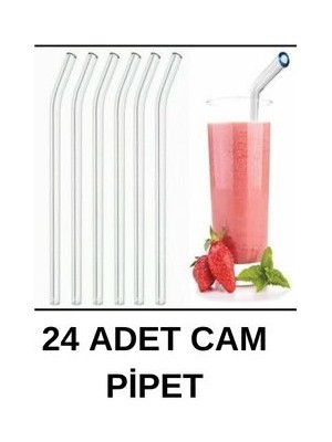 Şeffaf 24 Lü Cam Pipet
