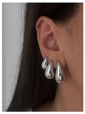 Bijutericim Damla Modeli 3lü Küpe